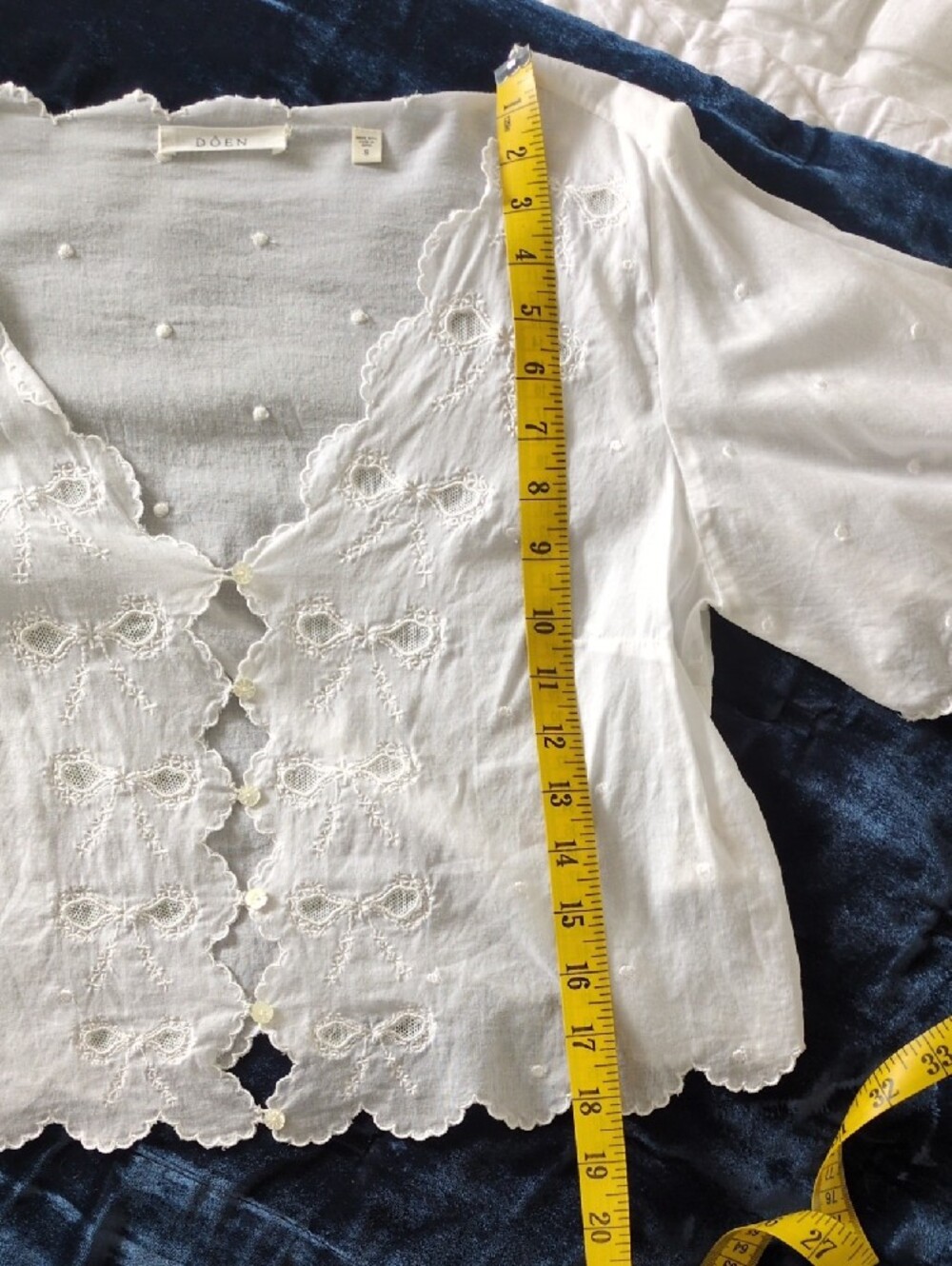 Doen Kacy Top, White Eyelet, Small - Picture 12 of 16